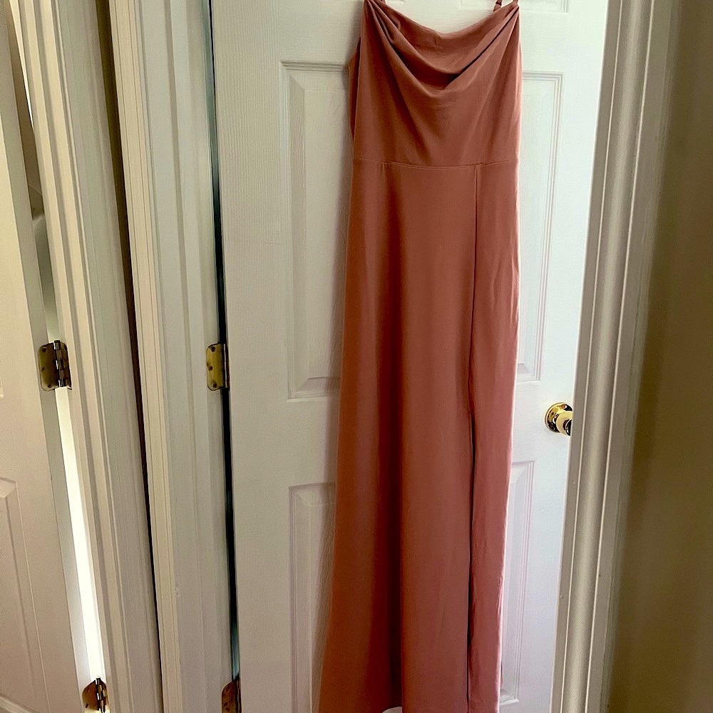 Blush ash crepe dress, Birdy Grey